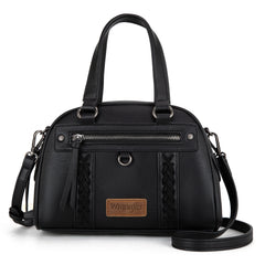 WG185-5112 Wrangler Whipstitch  Collection Satchel/Crossbody Bag -Black