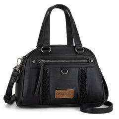 WG185-5112 Wrangler Whipstitch  Collection Satchel/Crossbody Bag -Black