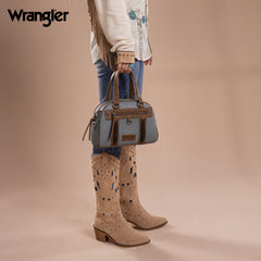 WG185-5112 Wrangler Whipstitch  Collection Satchel/Crossbody Bag -Jean