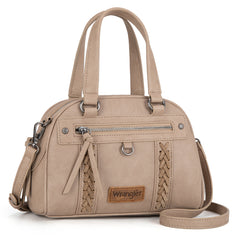 WG185-5112 Wrangler Whipstitch  Collection Satchel/Crossbody Bag -Khaki