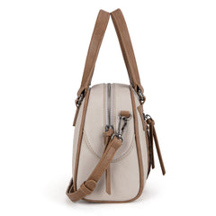 WG185-5112 Wrangler Whipstitch  Collection Satchel/Crossbody Bag -Light Grey