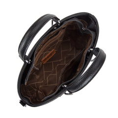 WG188-8312 Wrangler Top Handle Tote/Crossbody Detachable Key Ring Card Holder -Black
