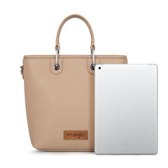 WG188-8312 Wrangler Top Handle Tote/Crossbody Detachable Key Ring Card Holder -Khaki