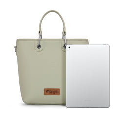 WG188-8312 Wrangler Top Handle Tote/Crossbody Detachable Key Ring Card Holder - Lime