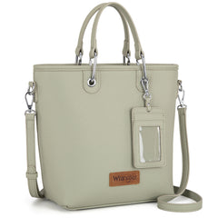 WG188-8312 Wrangler Top Handle Tote/Crossbody Detachable Key Ring Card Holder - Lime