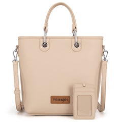 WG188-8312 Wrangler Top Handle Tote/Crossbody Detachable Key Ring Card Holder -Tan