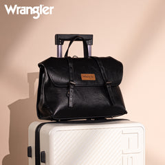 WG190-8319  Wrangler Top Handle Carry Satchel/Laptop Bag/Backpack/Crossbody - Black