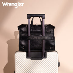 WG190-8319  Wrangler Top Handle Carry Satchel/Laptop Bag/Backpack/Crossbody - Black