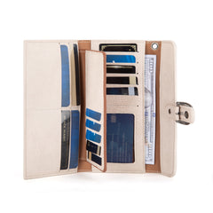 WG195-W055  Wrangler Western  Tri-fold RFID Wallet/Wristlet With Detachable Credit Card Holder -Brown-Tan