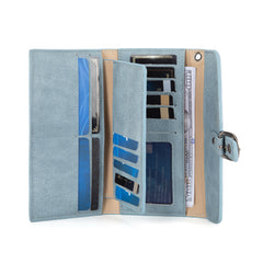 WG195-W055  Wrangler Western  Tri-fold RFID Wallet/Wristlet With Detachable Credit Card Holder -Jean