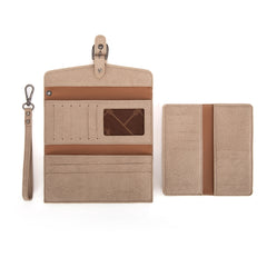 WG195-W055  Wrangler Western  Tri-fold RFID Wallet/Wristlet With Detachable Credit Card Holder -Khaki