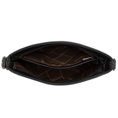 WG20-83601  Wrangler Cow Print Crossbody Bag -Black