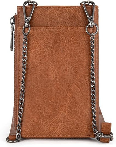 WG200-055  Wrangler RFID Small Crossbody/Cellphone Wallet - Brown