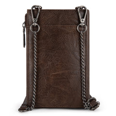 WG200-055  Wrangler RFID Small Crossbody/Cellphone Wallet - Coffee