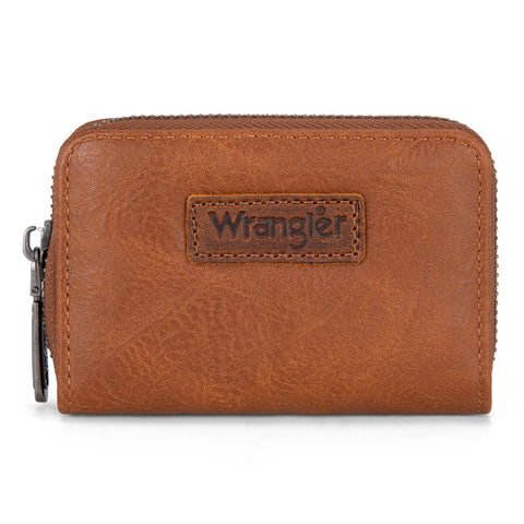 WG200-W053  Wrangler Small Wallet RFID Card Holder - Brown