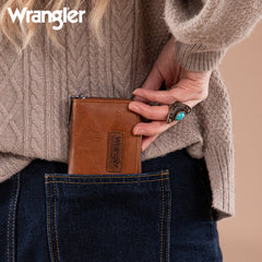 WG200-W053  Wrangler Small Wallet RFID Card Holder - Brown