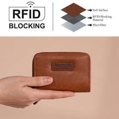WG200-W053  Wrangler Small Wallet RFID Card Holder - Brown