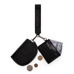WG200-W052  Wrangler Dual Pouch Wristlet Credit Card Holder Wallet- Black