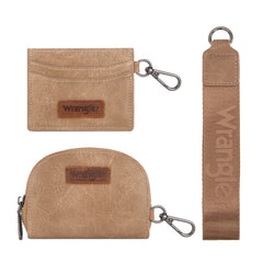 WG200-W052  Wrangler Dual Pouch Wristlet Credit Card Holder Wallet- Khaki