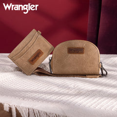 WG200-W052  Wrangler Dual Pouch Wristlet Credit Card Holder Wallet- Khaki