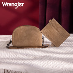 WG200-W052  Wrangler Dual Pouch Wristlet Credit Card Holder Wallet- Khaki
