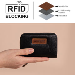 WG200-W053  Wrangler Small Wallet RFID Card Holder - Black