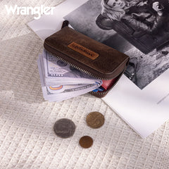 WG200-W053  Wrangler Small Wallet RFID Card Holder - Coffee