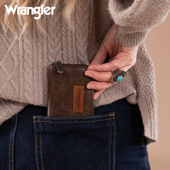 WG200-W053  Wrangler Small Wallet RFID Card Holder - Coffee