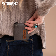 WG200-W053  Wrangler Small Wallet RFID Card Holder - Grey