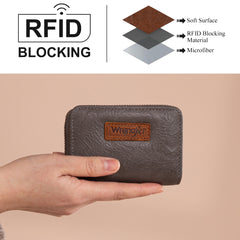 WG200-W053  Wrangler Small Wallet RFID Card Holder - Grey