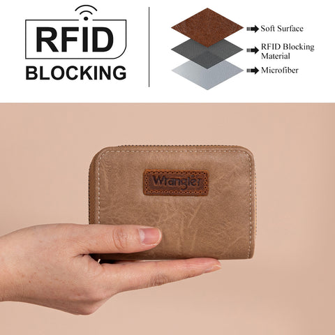 WG200-W053  Wrangler Small Wallet RFID Card Holder - Khaki