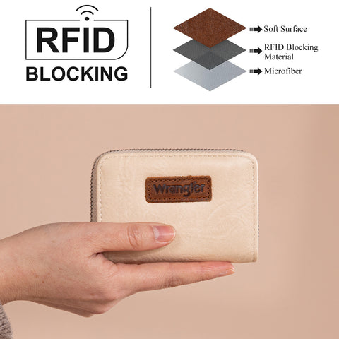 WG200-W053  Wrangler Small Wallet RFID Card Holder - Tan