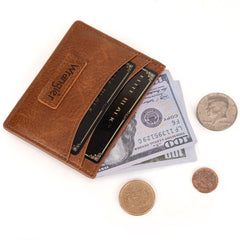 WG200-W054 Wrangler Credit Card Holder Wallet- Brown