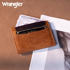 WG200-W054 Wrangler Credit Card Holder Wallet- Brown