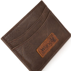 WG200-W054 Wrangler Credit Card Holder Wallet- Coffee