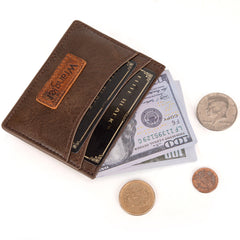 WG200-W054 Wrangler Credit Card Holder Wallet- Coffee