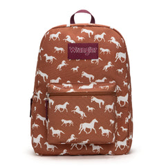 WG2000-006BR    Wrangler Horse Print Backpack - Brown