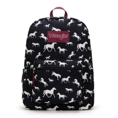 WG2000-007BK    Wrangler Horse Print Backpack - Black