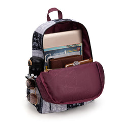 WG2000-008BK    Wrangler Paisley Print Backpack -Black