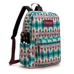 WG2000-012TQ    Wrangler Aztec Print Backpack -Turquoise