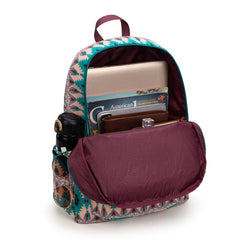 WG2000-012TQ    Wrangler Aztec Print Backpack -Turquoise