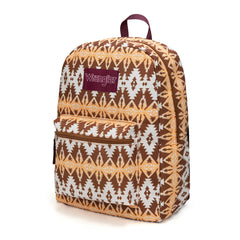 WG2000-013BR   Wrangler Aztec Print Backpack -Brown