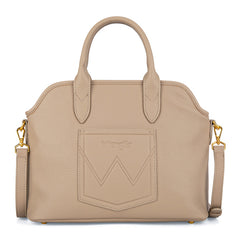 WG201-8012   Wrangler Top Handle Tote/Crossbody - Khaki