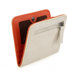 WG202-W058  Wrangler Solid Color Small BI-Fold Wallet RFID Card Holder - Beige