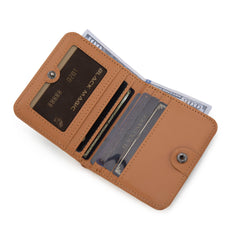 WG202-W058  Wrangler Leopard-Print Small BI-Fold Wallet RFID Card Holder - Leopard
