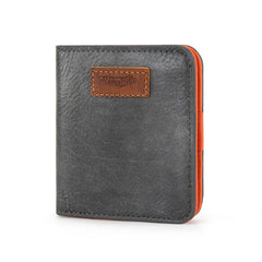WG202-W058  Wrangler Solid Color Small BI-Fold Wallet RFID Card Holder - Grey