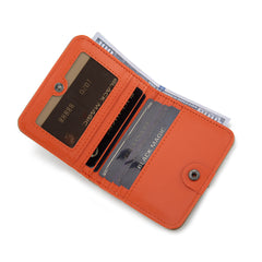 WG202-W058  Wrangler Solid Color Small BI-Fold Wallet RFID Card Holder - Jean