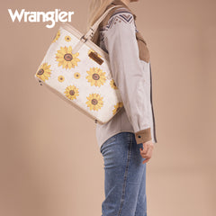 WG204-2002  Wrangler Sunflower Print Tote Bag - Beige