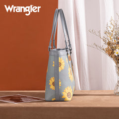 WG204-2002  Wrangler Sunflower Print Tote Bag - Jean