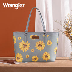WG204-2002  Wrangler Sunflower Print Tote Bag - Jean
